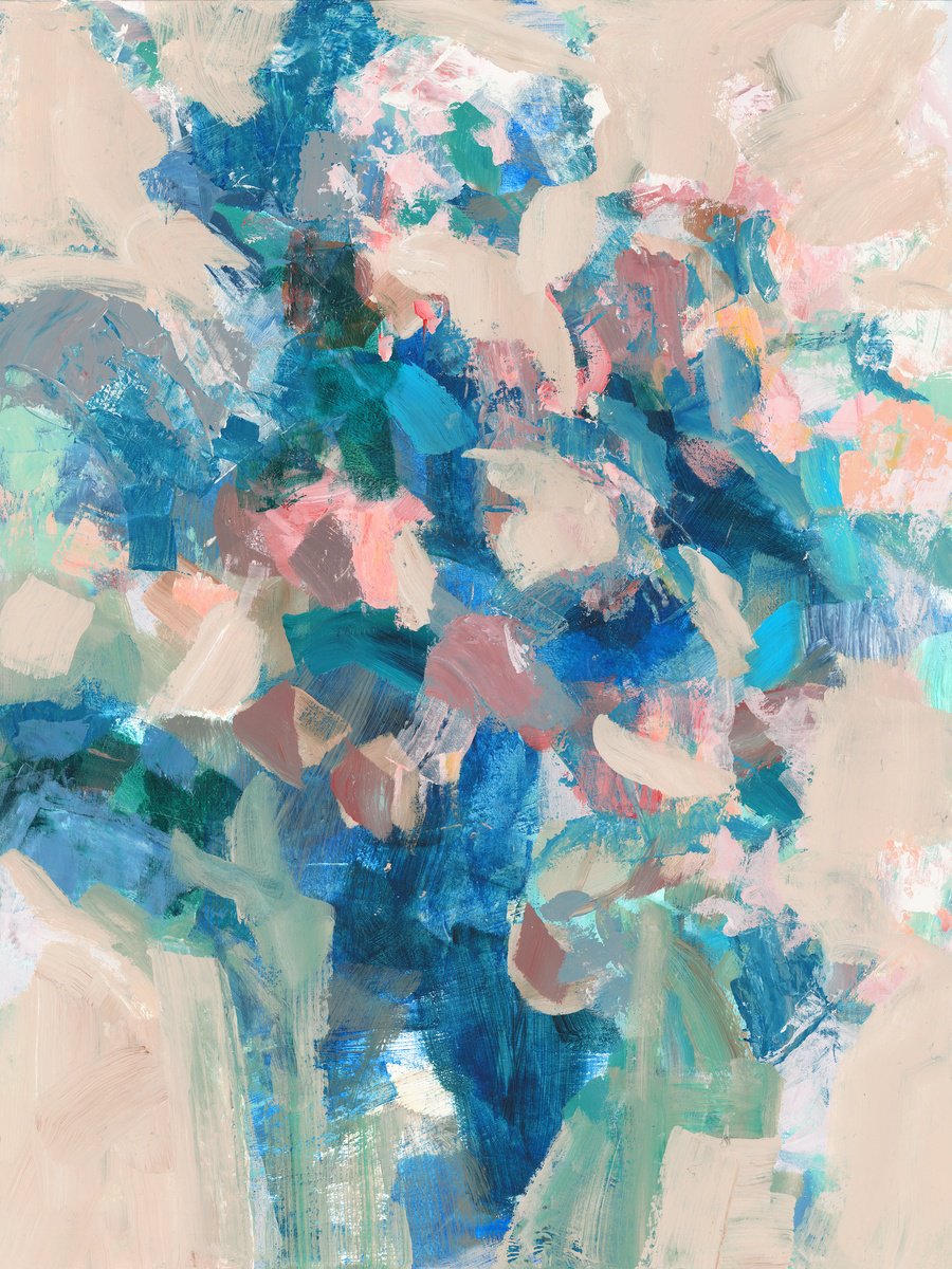 Organic Botanical Acrylic Painting By Dena Adams, 18 X 24, Song Of Nature 2 (Floral Abstract Study), Original Artwork