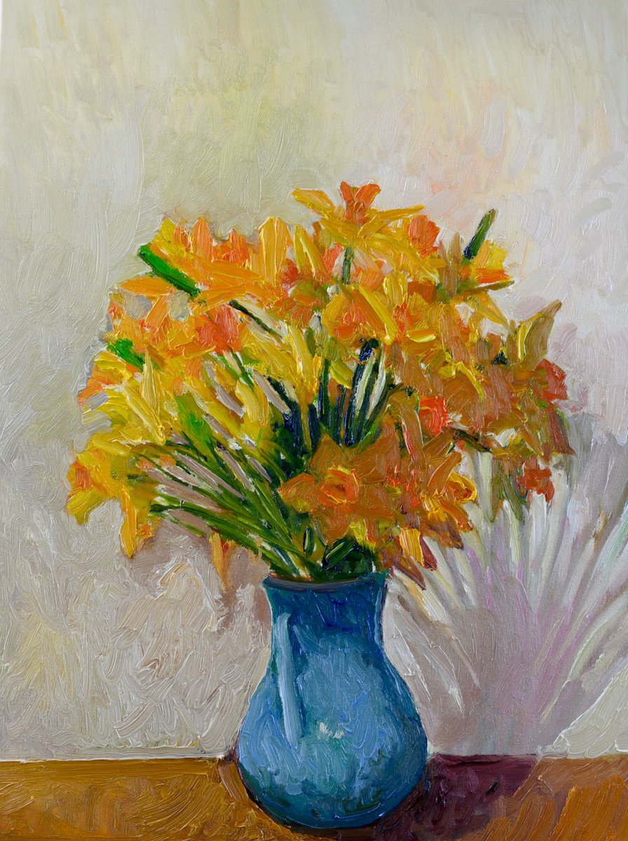 Daffodils In A Vase By Suren Nersisyan, 18 X 24, Artwork For Sale On Artfinder