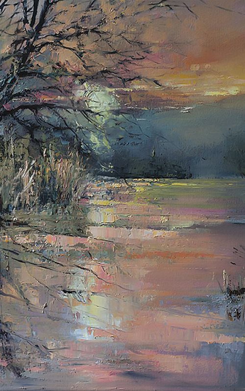'April Sunset at Blashford Lakes' by Ewa Czarniecka
