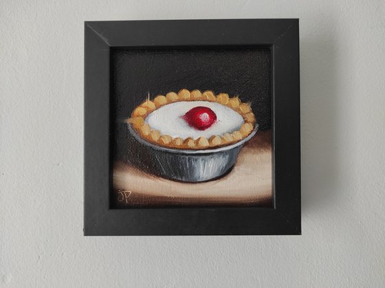 Little Cherry Bakewell tart still life