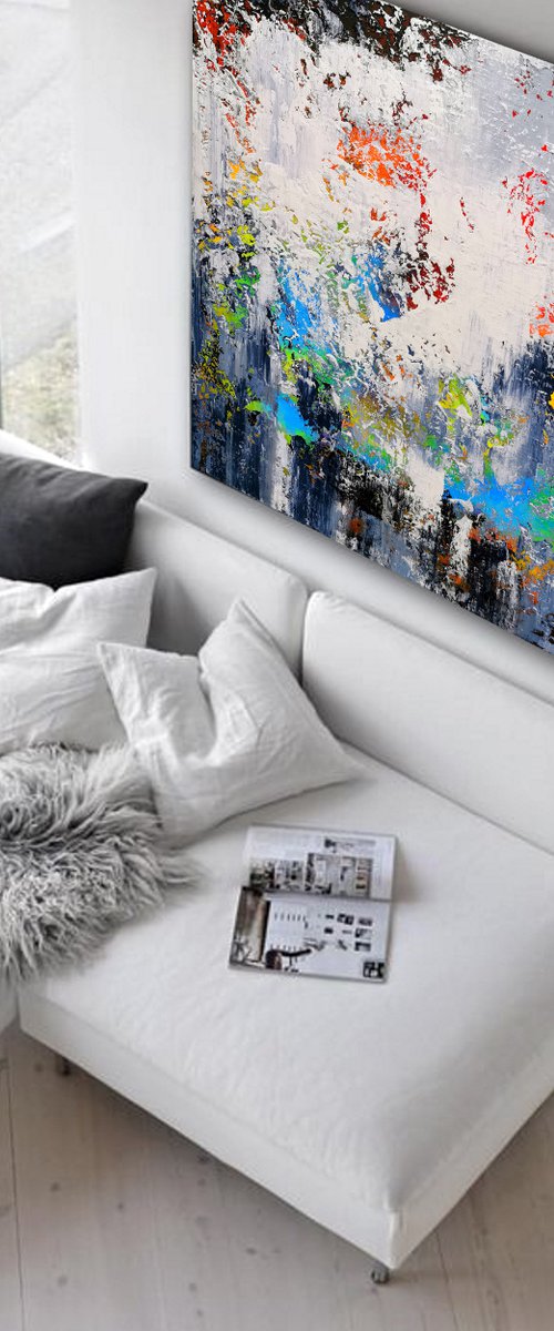 150x120cm. / abstract painting / Abstract 1161 by Alex Senchenko