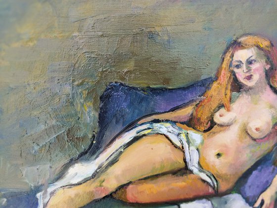 Leda Inspired by Cezanne, 30*40см