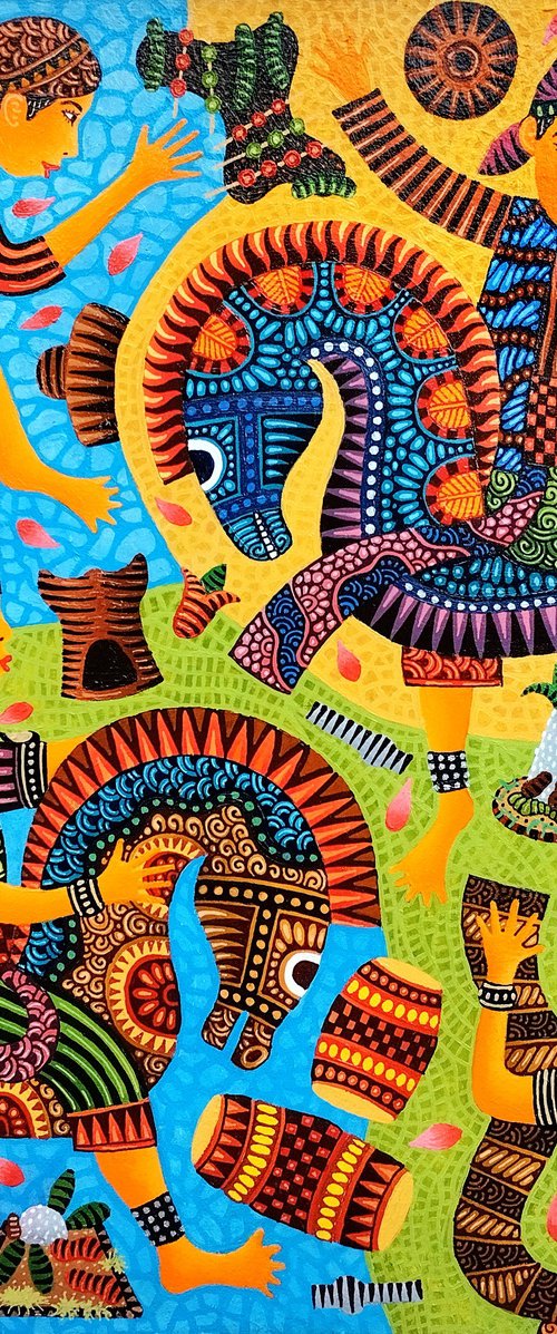 JATHILAN (  woven bamboo horse dance ) series 1. by Kus Budiyanto