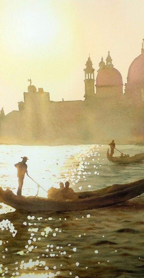 Gondola by Olga Beliaeva Watercolour
