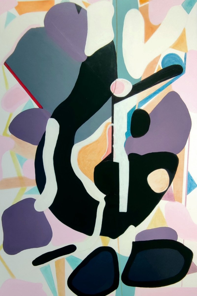 Organic Abstract Oil Painting By Chrissy Guest, 20 X 30, Green Green Grass Of Home 2, Original Artwork