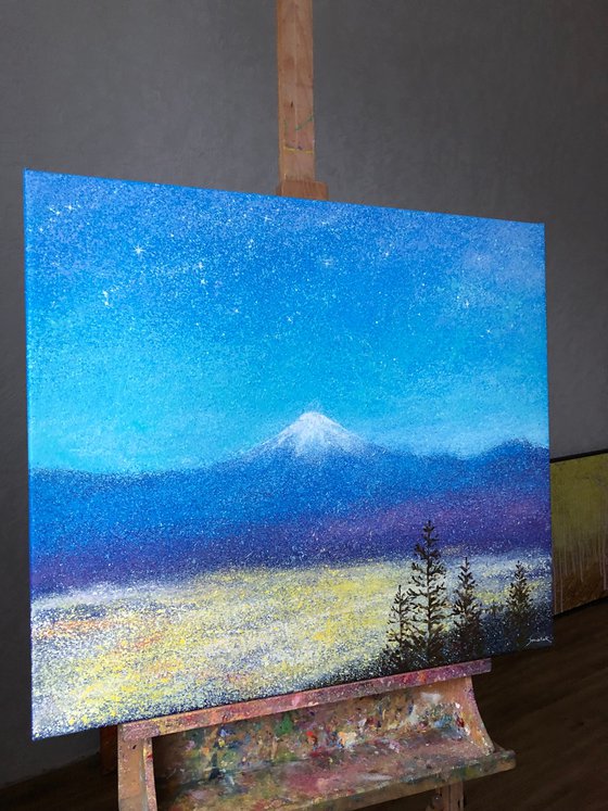 Mount Fuji, night