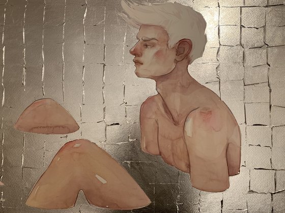 There is a silence between them 110x40 cm