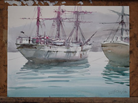 Ships in the adriatic harbor
