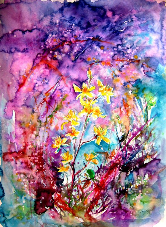Yellow wildflowers