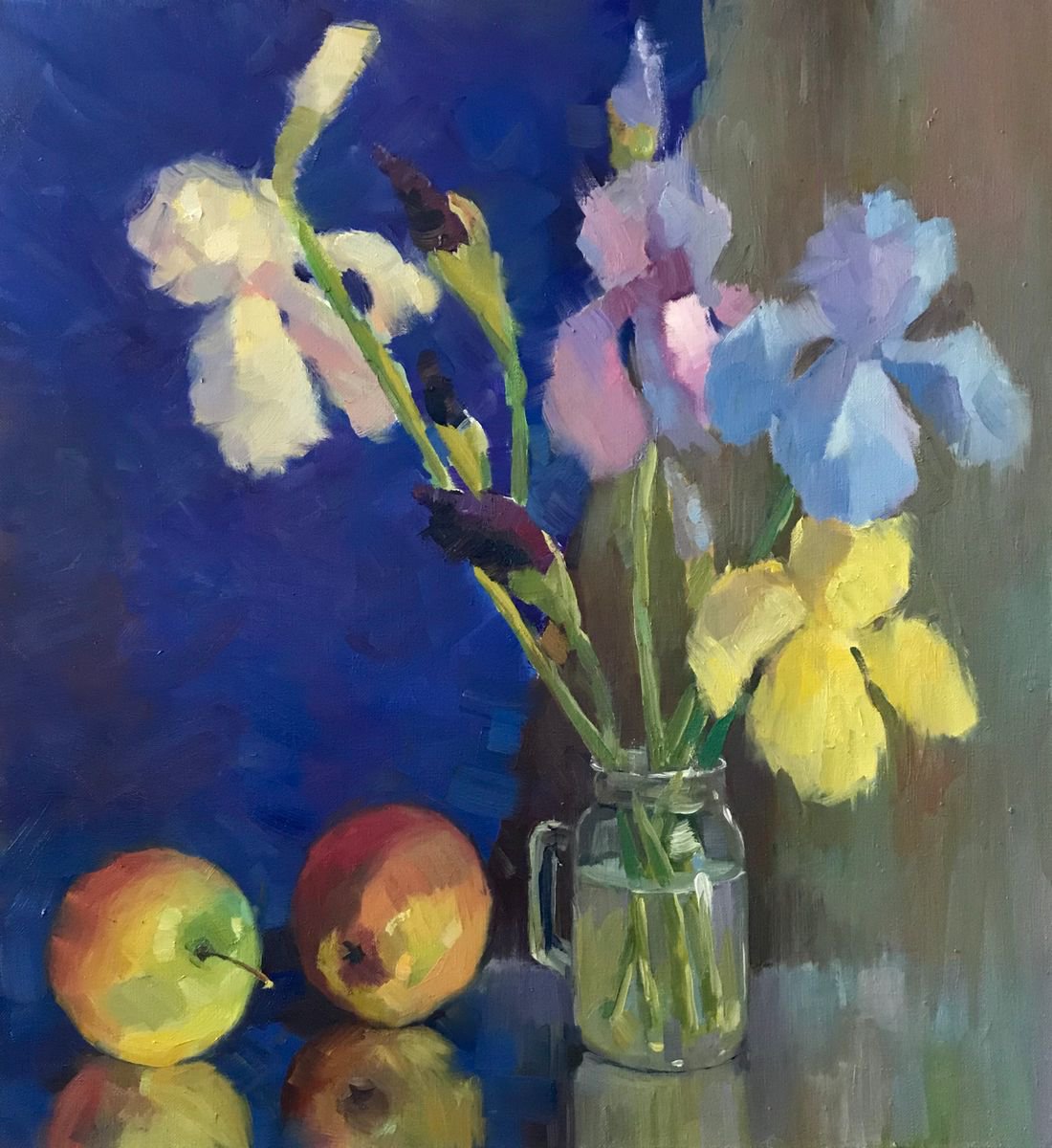 The Irises still life by Andrii Roshkaniuk