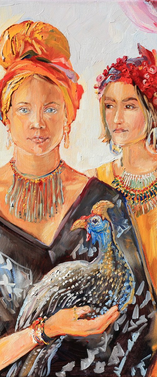 Guinea fowl by Elina Vetrova