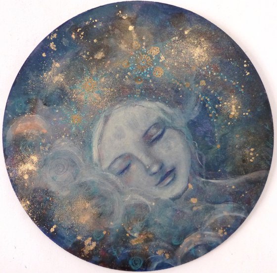 Tender Venus on wood 30 cm.