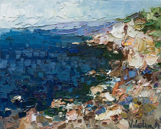 Rocky shore #4 Original oil seascape painting