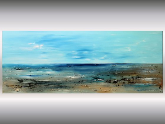 Somewhere - Abstract Art - Acrylic Painting - Canvas Art - Abstract Painting - Modern Seascape -  Statement Painting