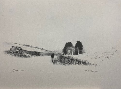 Snowy Lane by Helen Sinfield