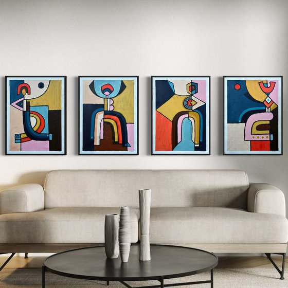 The Four Dancers (Set of 4)
