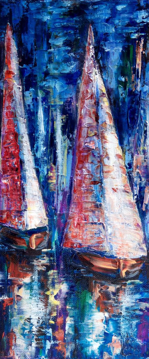 Sails To-Night by Lena Owens at OLena Art