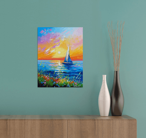 Dawn and sailboat