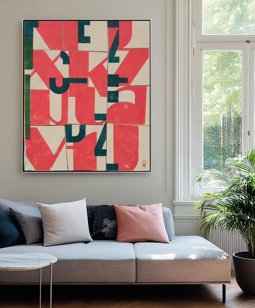 Typopop In Red By Ronald Hunter, 35 X 43, Artwork For Sale On Artfinder