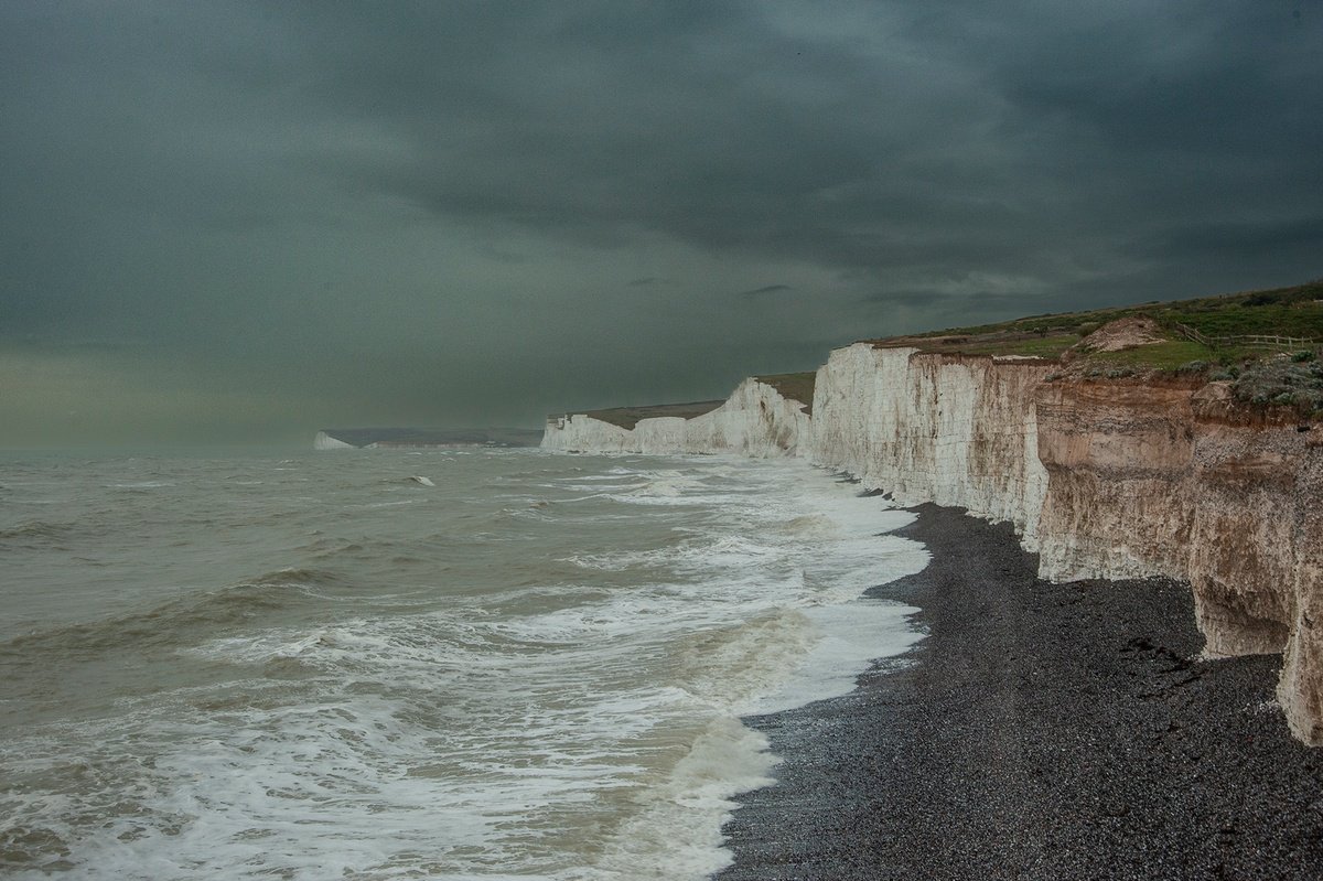 Photorealistic Landscape Photograph By Adam Regan, 27 X 18, The Birling Gap Iii, Original Artwork