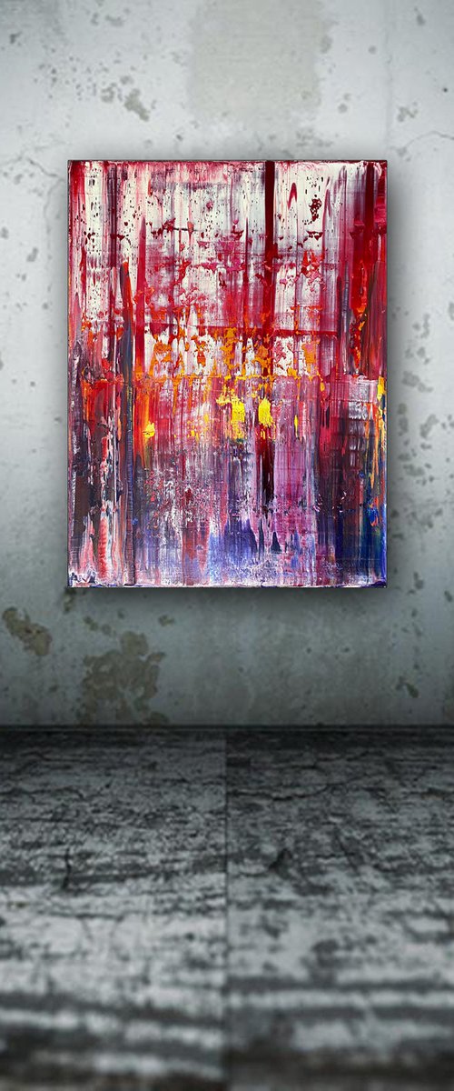 "Straight To Hell" - Original PMS Abstract Oil Painting On Canvas - 18" x 24" by Preston M. Smith (PMS)