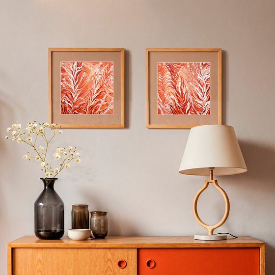 Set of 2 «Golden Grasses»