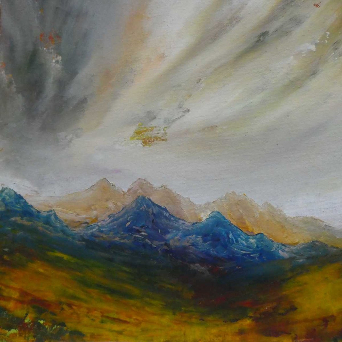 Impressionistic Landscape Oil Painting By Oconnart, 10 X 10", Pyrenean Adventure, Original Artwork