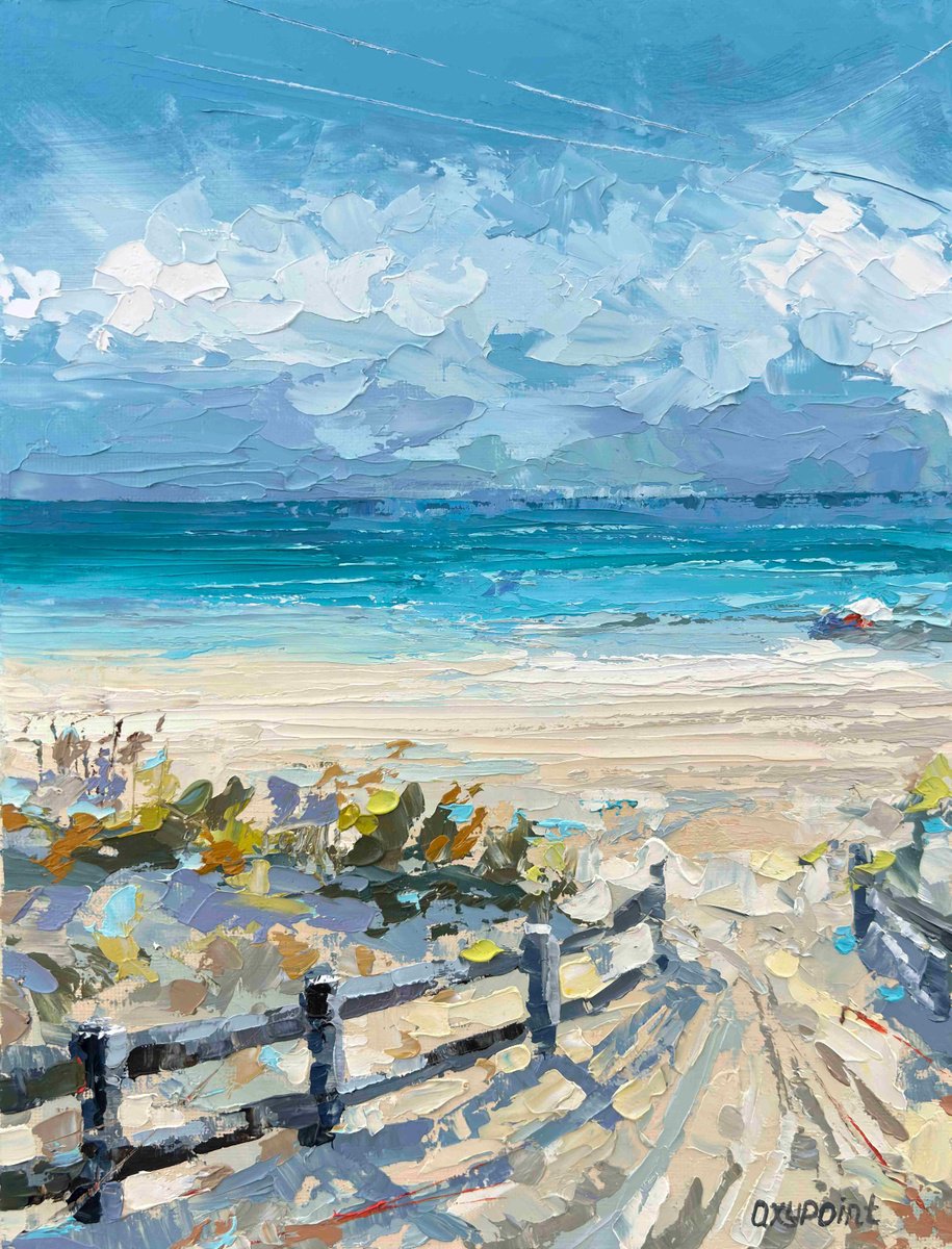 Impressionistic Landscape Oil Painting By Oxypoint, 9 X 12", "Ci?te D