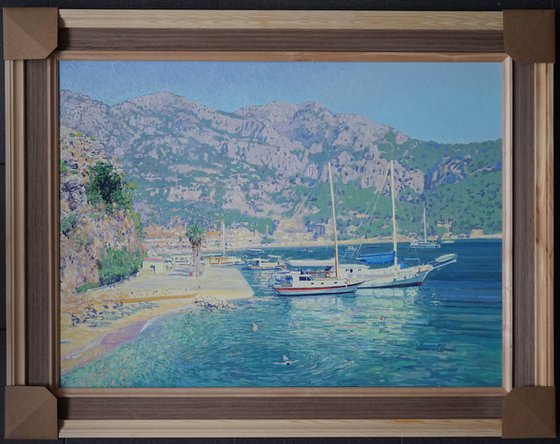 Yachts in the Turunc Koyu harbor