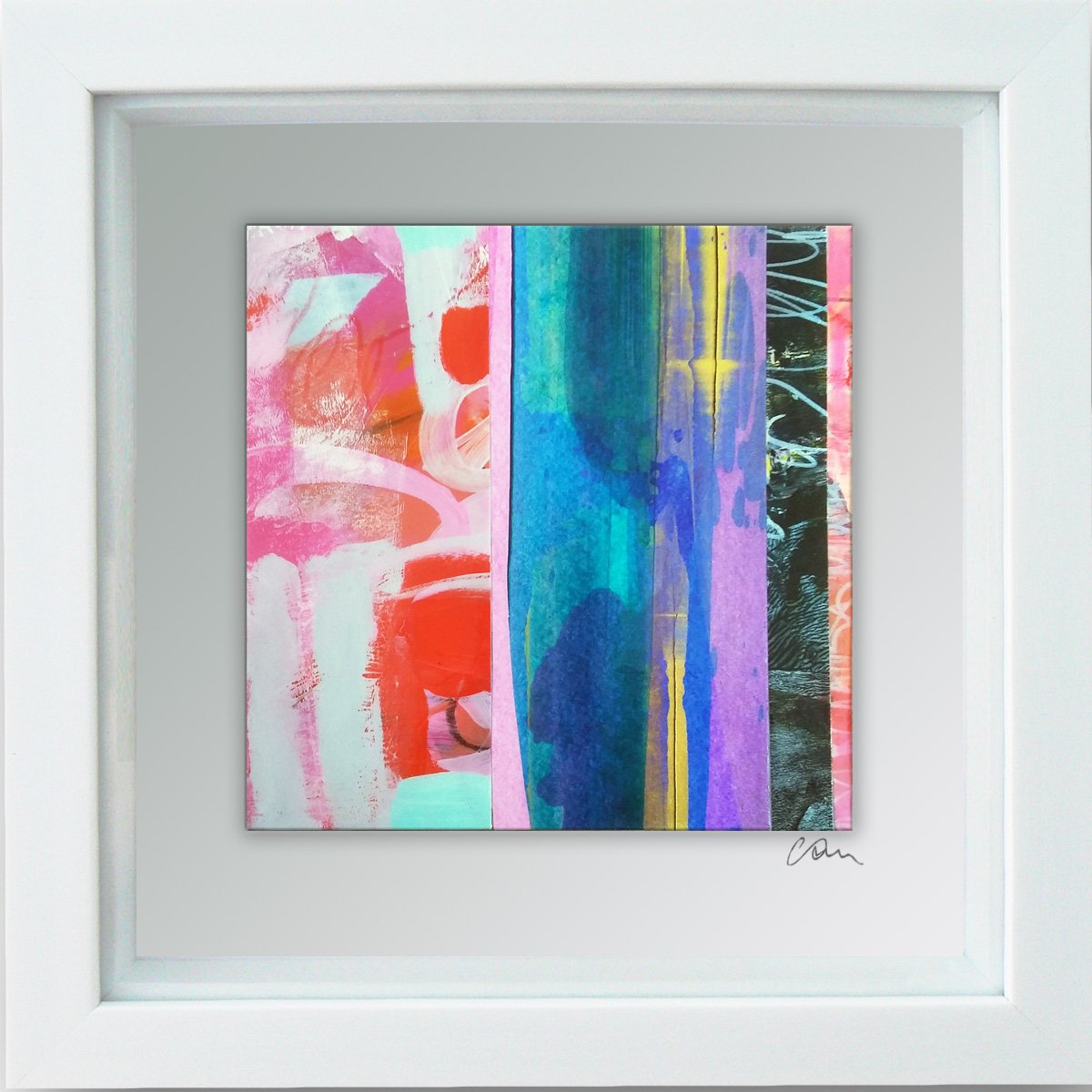 Framed ready to hang original abstract - Feedback #23 by Carolynne Coulson