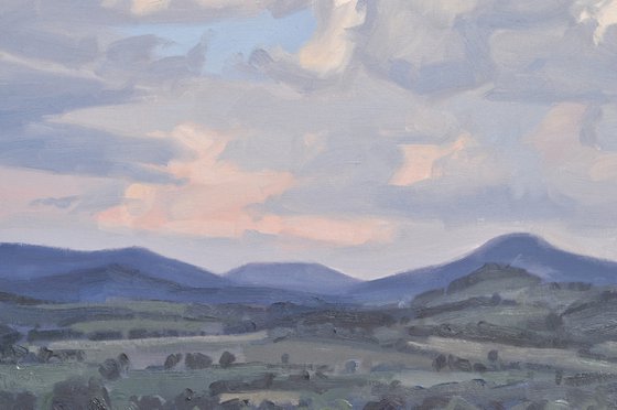 June 9, evening clouds over the mountains