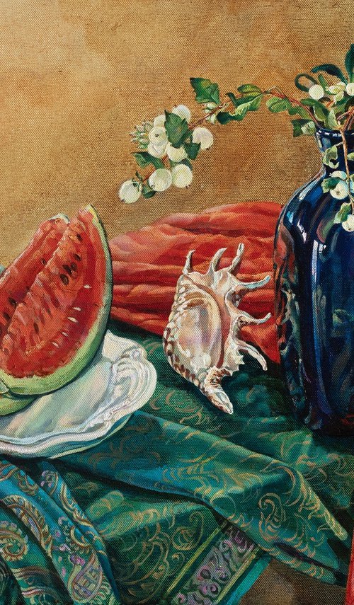 Watermelon and Shells by Alona Lesnichenko