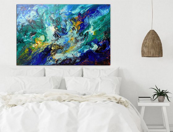 Large abstract painting art