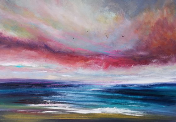 "Catharsis" - Cornish Seascape, Art, Skyscape