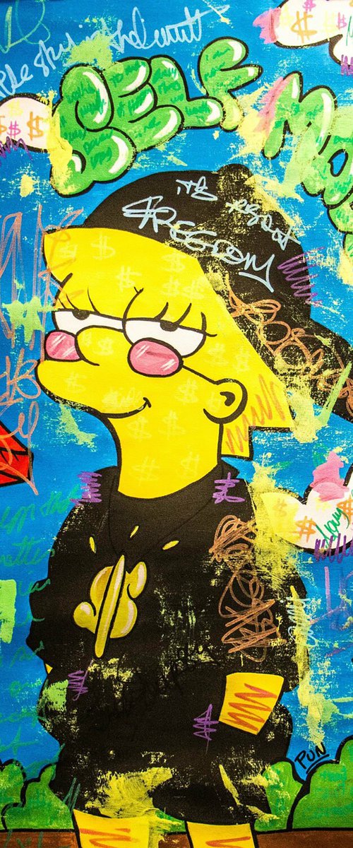 Self Made Lisa Simpson by Carlos Pun Art