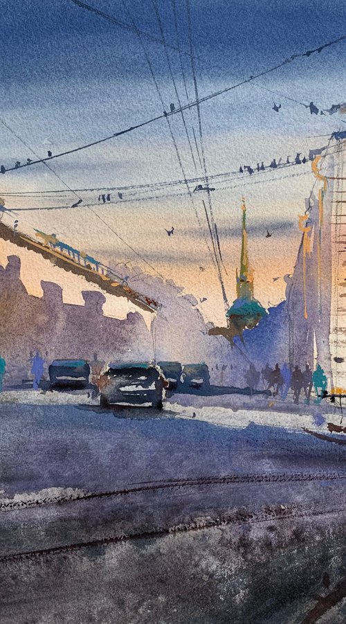 Shadows in the center. St. Petersburg by Evgenia Panova
