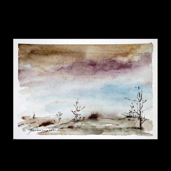 SMALL LANDSCAPES 13, WATERCOLOR, 25 x 17 cm