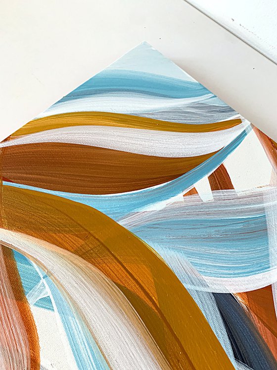 Ocher and Sky blue shades