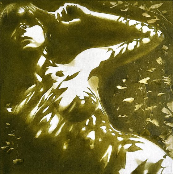 Forest Nymph's Reflection Green Nude Shadows