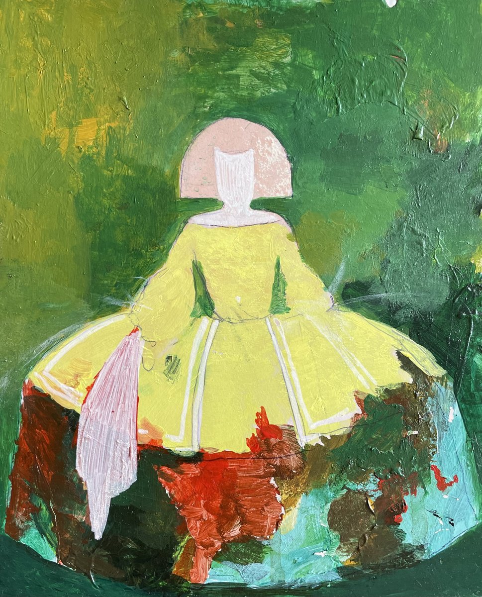 Abstracted Infanta By Gela Mikava, 7 X 9, Artwork For Sale On Artfinder