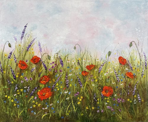 Summer and flowers - red poppies by Tanja Frost