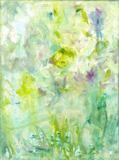 Floral Lullaby 33 - Flower Oil Painting by Kathy Morton Stanion by Kathy Morton Stanion