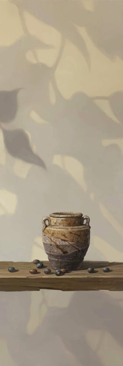 Photorealistic Oil Painting , Still Life:zen Art T193 By Kunlong Wang, 14 X 39, Artwork For Sale On Artfinder