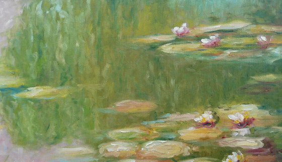 Replica of Monet's water lilies