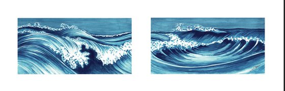 Turbulent Water Diptych