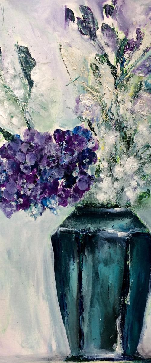 Flowers In A Vase by Maxine Anne  Martin