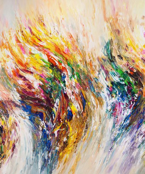 Wonderful Dreamworld XXXL 1, extra large painting ! Unstretched by Peter Nottrott