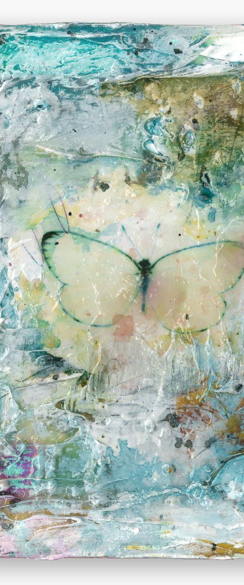 Butterfly Kisses 1 - Mixed media abstract art by Kathy Morton Stanion by Kathy Morton Stanion