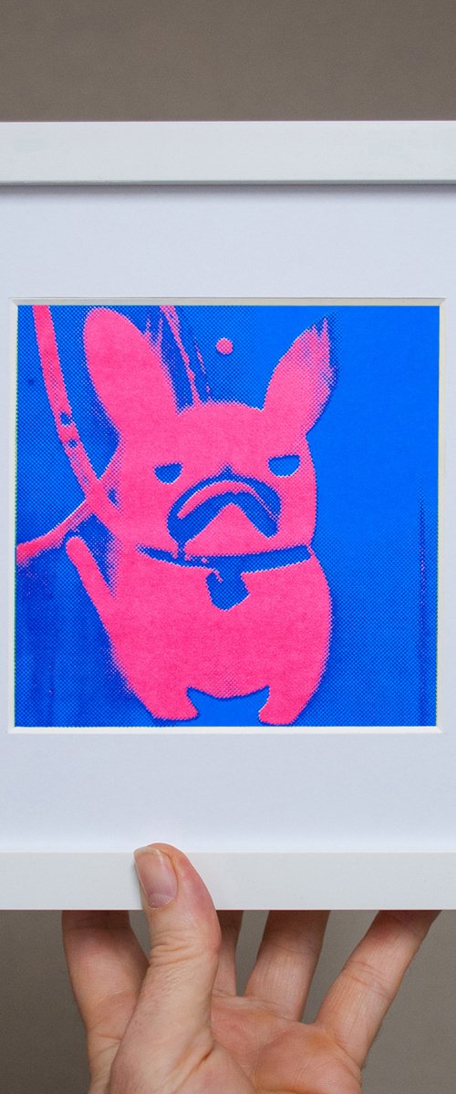 'P!nk' French Bulldog (small framed artists proof) by AH Image Maker