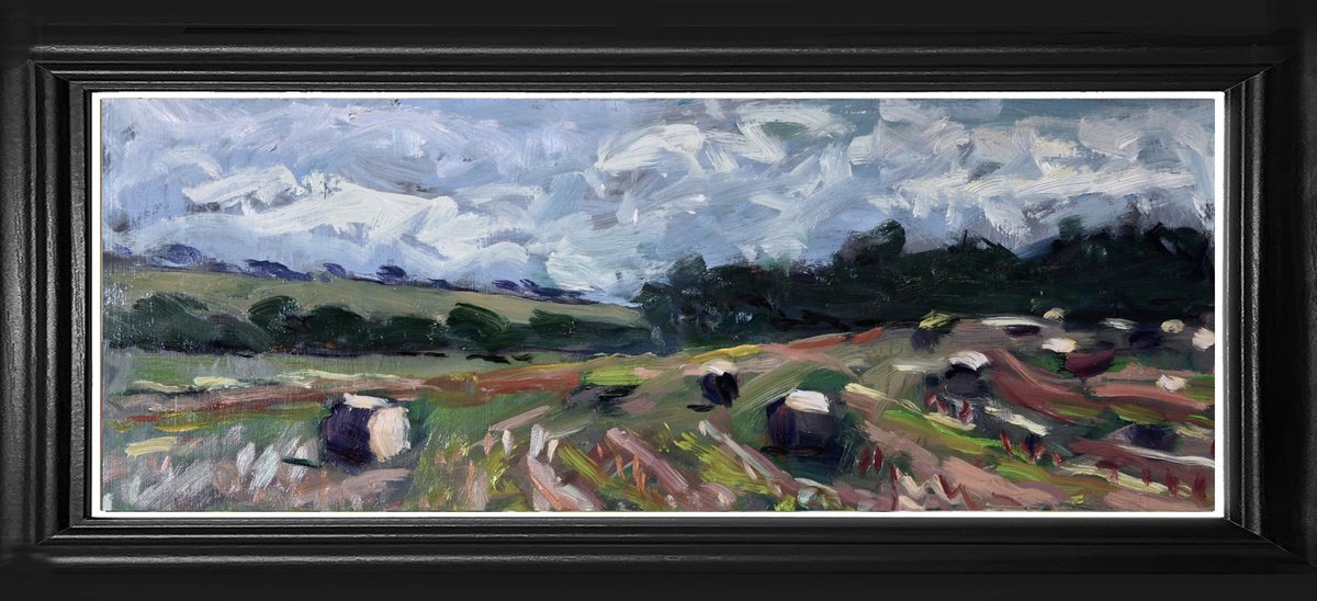Harvest At Patching By Andre Pallat, 29 X 14, Artwork For Sale On Artfinder